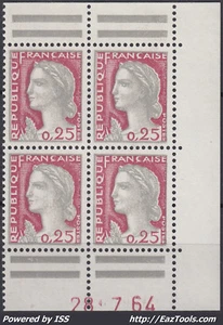 FRANCE BLOC DE 4 N°1263 CD DU 28/07/1964 ISSU DE CARNET NEUF ** SANS CHARNIERE - Picture 1 of 2