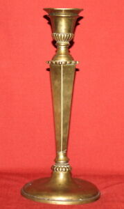 Antique Victorian Solid Bronze Candle Holder Candlestick