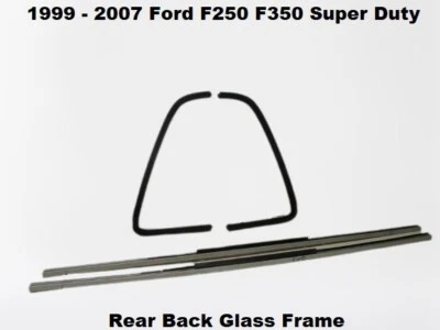 99 to 07 F250 Super Duty Rear Back Glass Frame Sliding Slider Manual Pieces OEM - Image 1 of 4