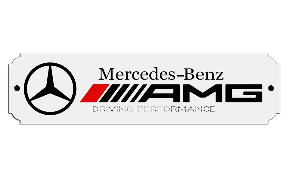 Mercedes Benz AMG Metal Sign Garage Workshop Printed Metal Trackside Dispalay