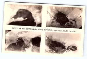 Bottom of KITCHI-TIKI-PI Spring Manistique Michigan Real Photo Postcard D118 - Picture 1 of 2