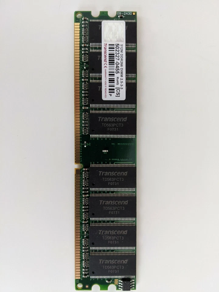 Transcend 512MB DDR-266MHz PC-2100 non-ECC DIMM - Image 1 of 1