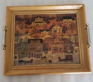Vintage Charles Wysocki Serving Tray Or Wall Hanging American Folk Art Scene HTF - Picture 1 of 7