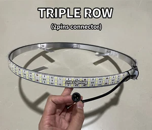 JHB Parts : ONLY 1PC 15.5" Triple ROW Pure WHITE LED 2pins Wheel Rings Rim Light - Picture 1 of 2