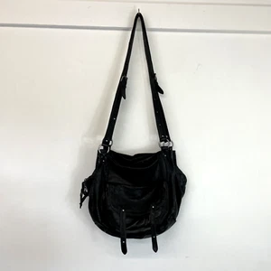 Bolso Hobo de Hombro All Saints Negro Cuero Suave Doble Asa 33 x 28 x 12 cm - Imagen 1 de 16