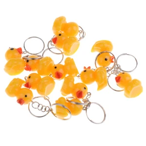 12pcs / Lots Netter Plastikgelb Ente Auto / Beutel, der Dekor Schlüsselring - Bild 1 von 8