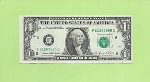 1969D ..UNCIRC $1 F 8126 7995 C .... 1969D $1 F-C NICE NOTE FRN - Picture 1 of 2