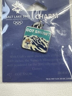 Salt Lake 2002 - Got Snow  - Olympic  Enamel Charm #27 - Image 1 of 2
