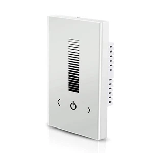 Wall-Mounted Glass Touch Panel LED Dimmer Switch Brightness Controller White - Picture 1 of 7