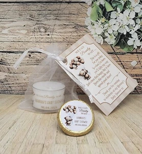 Personalised TEALIGHT Baby Shower We Can Bearly Wait favours - Picture 1 of 13