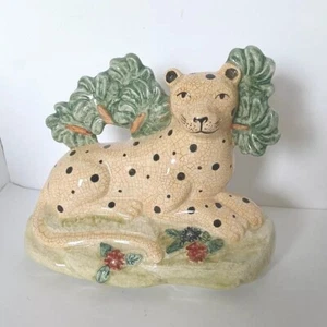Vintage Staffordshire Hand-Painted 5.75in Leopard Cheetah Figurine: MINT - Picture 1 of 7