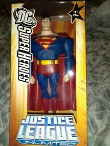 2005-DC SUPERHEROES-JLU SUPERMAN 10" Figure-MISB MINT CONDITION VHTF ORANGE CARD - Picture 1 of 4