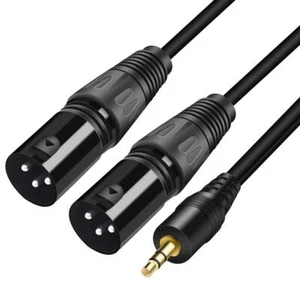 3.5mm TRS Stereo Male to Dual XLR Male Splitter Patch Cable3.5mm 1/8Inch to 2... - Picture 1 of 5