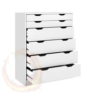 Artiss 6 Chest of Drawers Tallboy Cabinet Storage Dresser Table Bedroom Storage - Picture 1 of 8