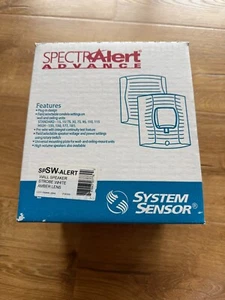 SpectrAlert SPSW-Alarm Wandlautsprecher Strobe weiße bernsteinfarbene Linse brandneu offene Box - Bild 1 von 12