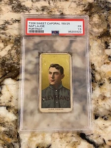1909 T206 SWEET CAPORAL NAP LAJOIE PORTRAIT PSA 1.5 FRESHLY GRADED CENTERED HOF - Picture 1 of 2