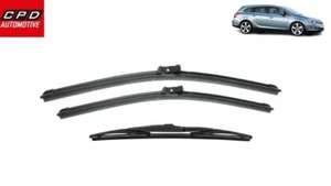 Vauxhall Astra J Estate 2010-15 Front+Rear Aero Wiper Blades 28"+24"+12" WIPERS - Picture 1 of 1