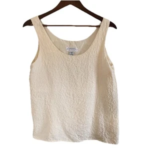 Vtg Compagnie International Express Women’s Ivory Textured 100% Silk Sz Small - Picture 1 of 13