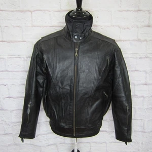 Chaqueta de Motocicleta Bombardero East West Importación Cuero Negro Pesado De Colección Talla M, 40 - Imagen 1 de 9