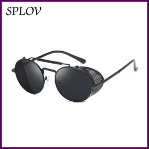 Neue Steampunk Retro Runde Metall Sonnenbrille Herren Damen Marke Designer Brille - Bild 1 von 32