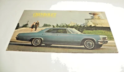 VINTAGE CHEVROLET IMPALA 4-DOOR SPORT SEDAN DEALER SHOWROOM POSTER BOARD 32"x18" - Image 1 of 4