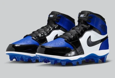 Botines de fútbol Nike Air Jordan 1 Mid TD azul real FJ6805-104 para hombre talla 10 Foto 1 de 4