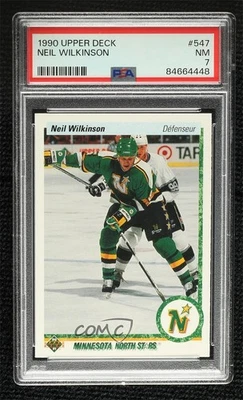 1990-91 Upper Deck French Neil Wilkinson #547 PSA 7 Rookie RC - Image 1 of 2