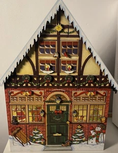 Byers' Choice Traditions Wood Christmas House Advent Calendar w/ Doors Boxed - Picture 1 of 12