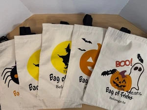 Menge 5 Halloween Canves Tragetaschen Grafikdruck groß - Bild 1 von 22