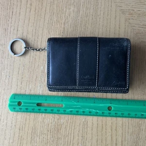 Portafoglio Coach Vintage Pelle Nero Piccolo Multifunzione Monete Pelletteria - Foto 1 di 5