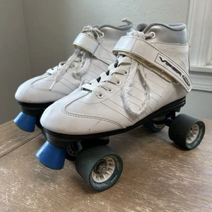 Roller Derby Viper M1 White Quad Wheel Roller Skates Men’s 10 Model U721M - Picture 1 of 17