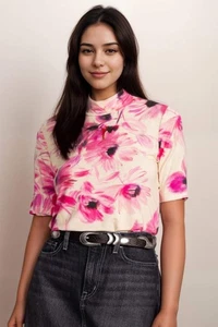 Johnny Was The Janie Favorite Fitted Elbow Sleeve Mock Neck Top R11325 Plus Size - Picture 1 of 7