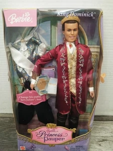 De colección. Barbie Princesa y el Rey Mendigo 2004 Dominick Julian Traje N.O.S. - Imagen 1 de 11