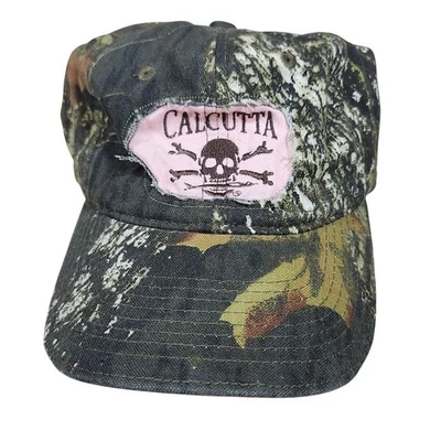 Calcutta Ladies Fit Camo Skull & Crossbones Adjustable Hat Cap Womens - Image 1 of 4