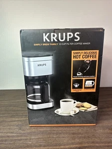 NEW KRUPS Stainless Steel Drip Coffee Maker 10-Cup Silver - Picture 1 of 4