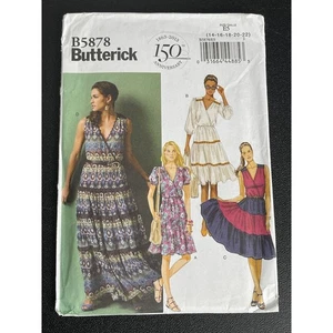 00356 - Vestido Butterick B5878 Misses Patrón Boho Maxi Mini Talla E5 (14-22) - Imagen 1 de 3