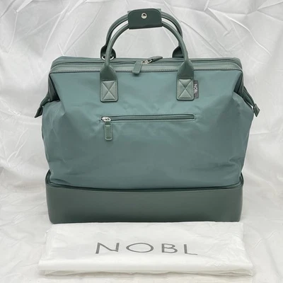 Nobl Unisex Weekender Travel Duffle Bag Faux Leather Forest Green - Image 1 of 4
