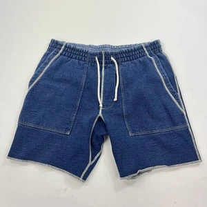 Wallace & Barnes Indigo-dyed fleece camp short Blue Size Medium Sweat Stretch - Picture 1 of 9