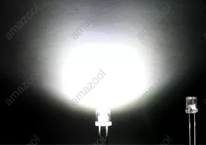 100 piezas x 3 mm Lámpara de cabeza gran angular de luz plana LED (blanca) - Imagen 1 de 2