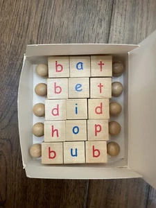 MONTESSORI ALPHABET BEGINNING READER LETTER BLOCKS, KINDERGARTEN AGE 3-6 YEARS - Picture 1 of 1