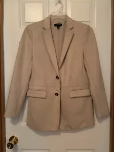 Giacca blazer Ann Taylor Hutton maglia costina spazzolata taglia 6 colore/puro lino lusso - Foto 1 di 24