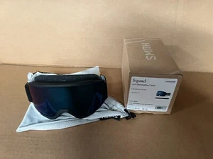 Smith Squad Goggles ChromaPop SunPlatinum Black Mirror/Storm Blue / Yellow - Picture 1 of 7