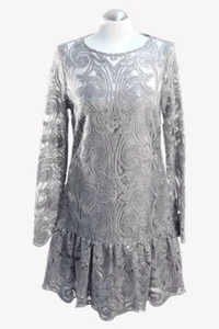 Barbara Schwarzer Damen Kleid Gr. 38 Silber Abendkleid Cocktailkleid - Bild 1 von 5