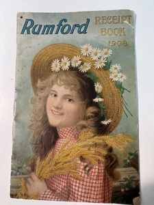 1908 Rumford (Baking Powder) Receipt Book Softcover w/ Advertising - Picture 1 of 6