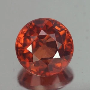 1.52CT Awesome VVS 6.3MM Round Orange UNHEATED Zircon Natural - Picture 1 of 3