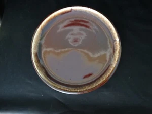 Retro Brown Drip Glaze 10" Unmarked Dinner Plate(s) Good Used Condition - Imagen 1 de 5