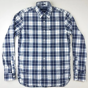 American Eagle Shirt Mens XS Plaid Button Down Long Sleeve Navy Pink White AEO - Picture 1 of 14