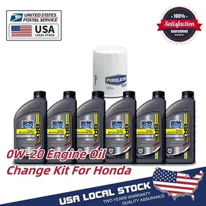 6 Quarts Fit OEM Full Synthetic 0W-20 Engine Oil Change Kit For Honda - Picture 1 of 7