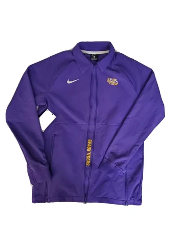 Nike LSU Tigers Sideline Full-Zip Team Jacket Women's Medium Purple NWT Cover