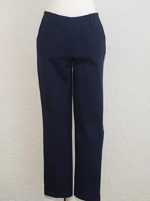Boden Women's Career Casual Straight  Pants 97% Cotton Navy Size 4 P Petite New - Image 1 of 4